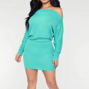 Dolman Daze Mini Dress - Green - Part of 3 for $25 Sale